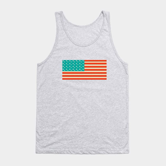 Mid Century Modern Americacn Flag Tank Top by Malarkey